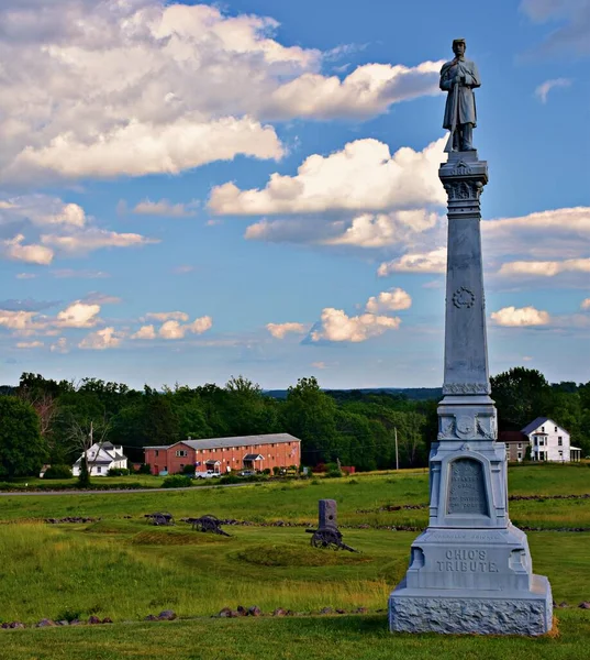 Parque Militar Nacional Gettysburg Monumento Infantería Ohio — Foto de Stock