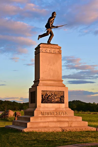 Parque Militar Nacional Gettysburg Infantería Minnesota — Foto de Stock