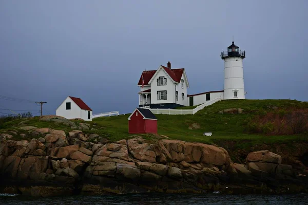 Nubble Lighthouses Sohier Park York Maine — Stock fotografie