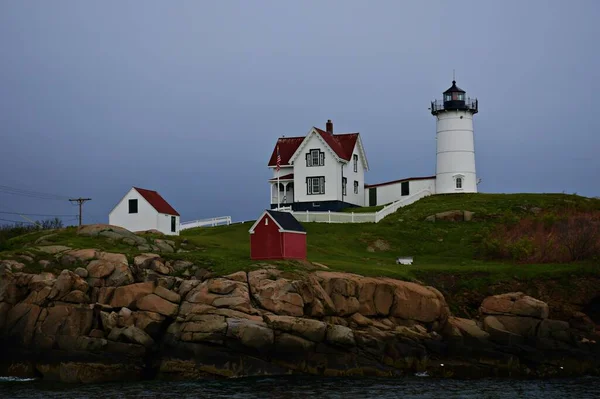 Sohier Park York Maine Deki Nubble Deniz Fenerleri — Stok fotoğraf