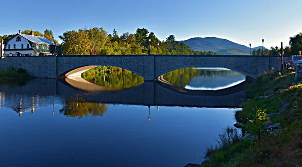 Bridge Park Town Wilmington Ausable River Whiteface Region Essex County — Foto Stock