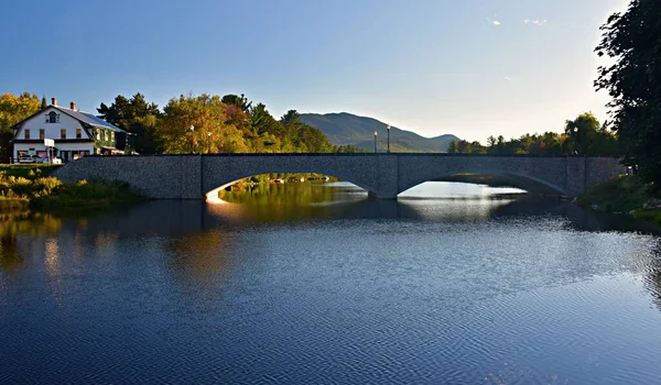 Bridge Park Town Wilmington Ausable River Whiteface Region Essex County — Foto Stock