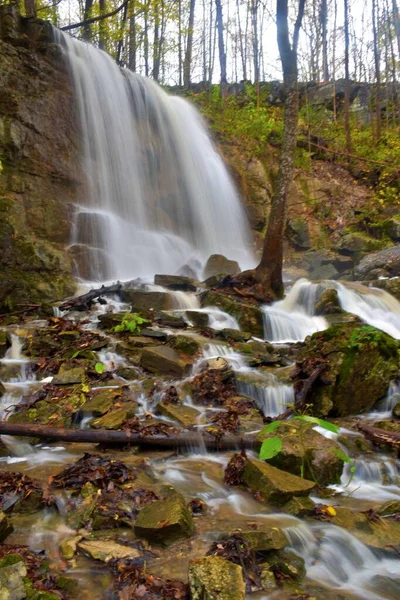 Angenehmer Bachwasserfall Smyrna New York — Stockfoto