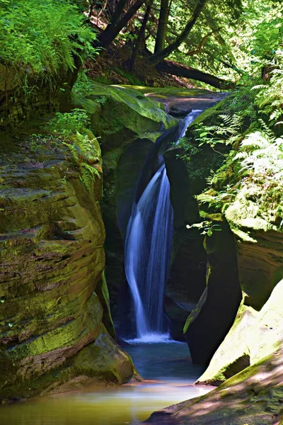 Boch Hollow State Nature Preserve Robison Falls Logan Ohio — Stockfoto