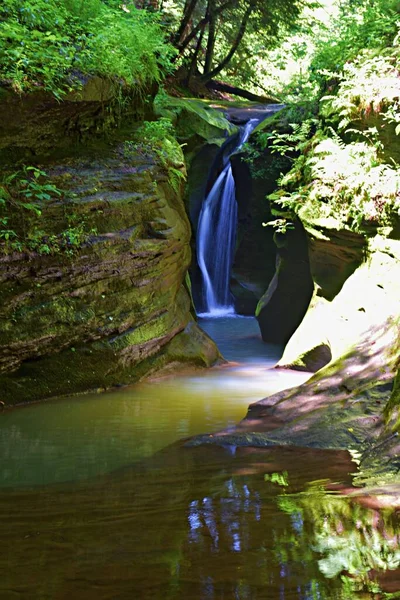 Boch Hollow State Nature Preserve Robison Falls Logan Ohio — Stockfoto