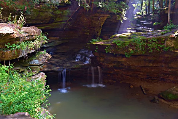Hocking Hills State Park Logan Cachoeira Ohio — Fotografia de Stock