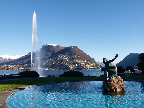 2013-meer van lugano — Stockfoto