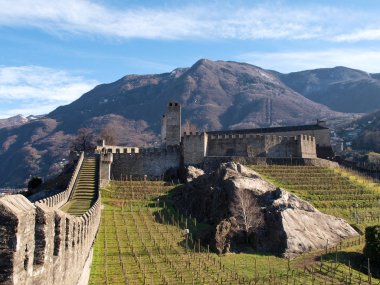 Switzerland, Bellinzona castles clipart