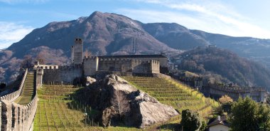 Switzerland, Bellinzona castles clipart