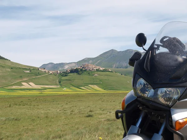 Castelluccio di norcia. uprawy soczewicy — Zdjęcie stockowe