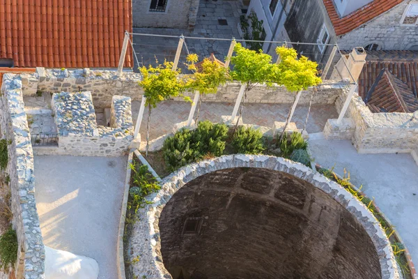 Split. View from bell tower to Vestibul of Diocletian's palace — Stock Photo, Image