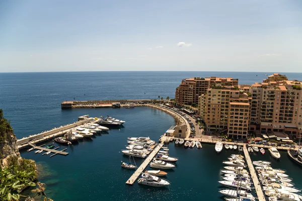 Monaco. Fontvieille en de haven — Stockfoto