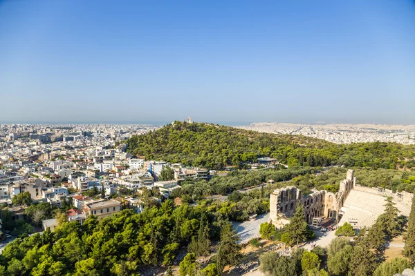 雅典卫城雅典的视图 — 图库照片