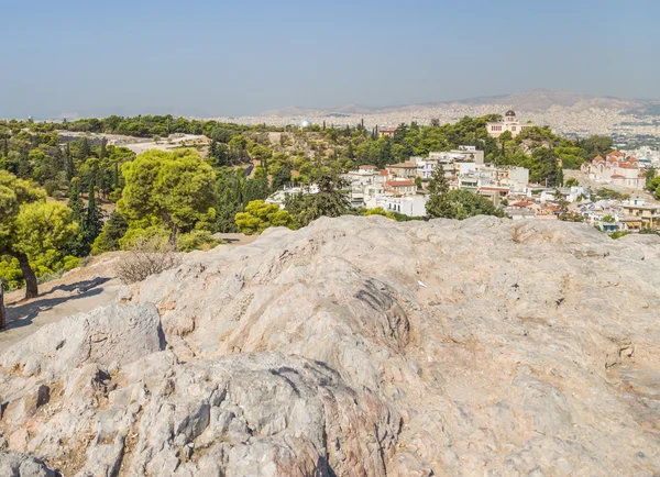 Athen. Blick auf die Stadt vom Areopag — Stockfoto