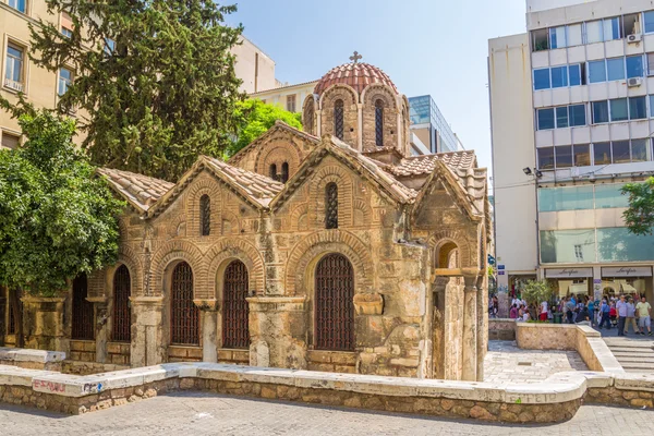 Athény. byzantský kostel panaghia kapnikarea — Stock fotografie