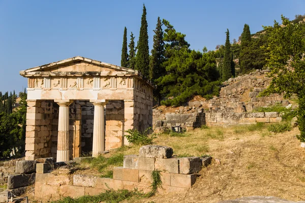 Greece, Delphi. Treasury of Athens — Stock Photo, Image