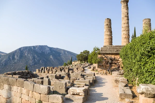 Griechenland, Delphi. der Tempel des apollo — Stockfoto