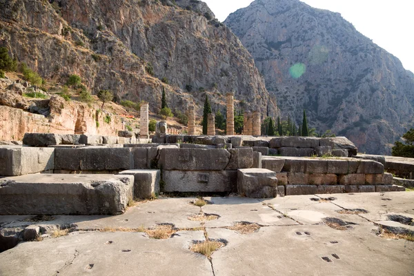 Grekland, delphi. tempel apollo — Stockfoto