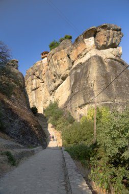 Meteora, Yunanistan. Kutsal teslis Manastırı (dünya miras unesco listesi)