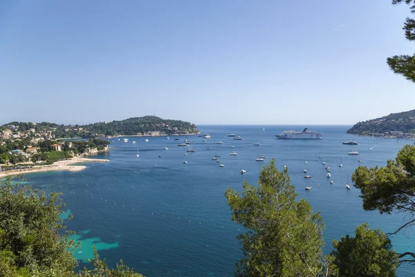 Town of Villefranche-sur-Mer, France. The bay of Villefranche — Stock Photo, Image