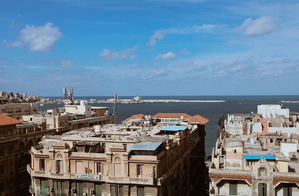 Alexandria Egypt 2021 Beautiful Egyptian Cityscape Sea View Historical Arabic — 스톡 사진