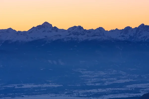 Alps in the evening after the sunset — Stock Photo, Image