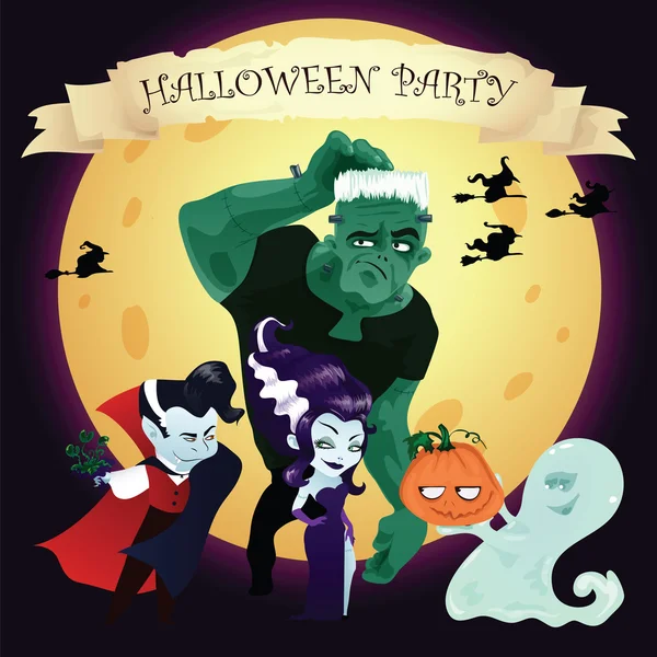 Halloween vector banner — Stock Vector