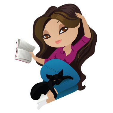 güzel kız aşağı yalan ve bir kitap okuma