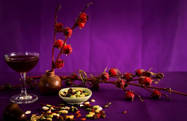 Still life of roselle wine — Stock Photo, Image