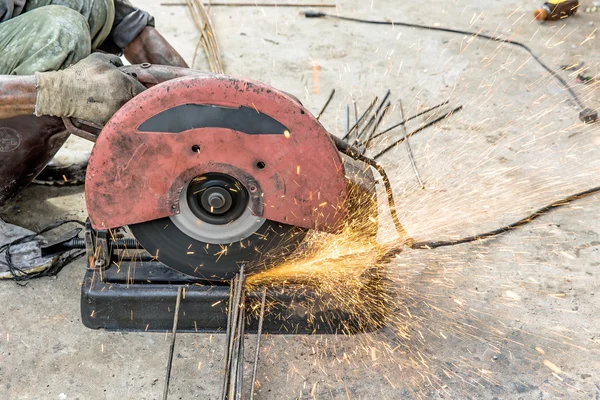 Close up cutting steel — Stock Photo, Image