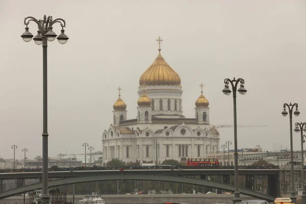 Katedra Chrystusa Zbawiciela Khram Khrista Spasitelya Wiosną Moskwa Rosja — Zdjęcie stockowe