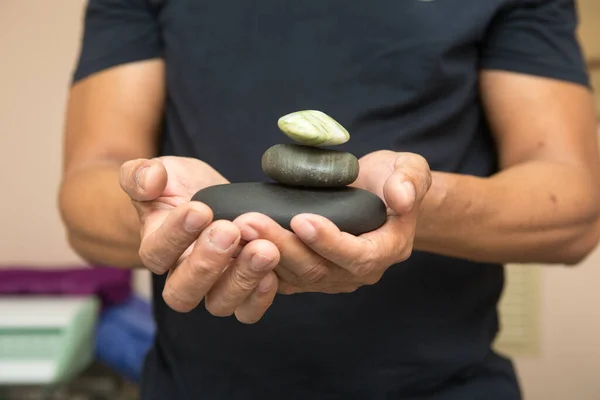 Stones Stone Therapy Hands — Stockfoto
