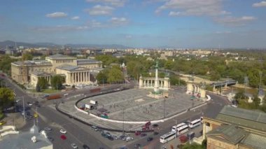 Hava görüntüsü. Budapeşte, Macaristan. Yüksek kalite 4k görüntü.