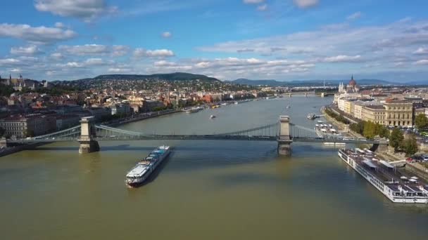 Vista aérea. Budapeste, Hungria. Imagens 4k de alta qualidade. — Vídeo de Stock