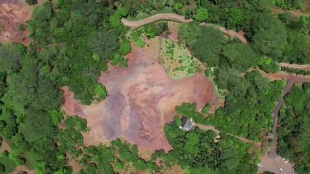 Il luogo turistico più famoso di Mauritius - terra di sette colori — Video Stock