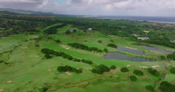Golf Hotel Costa Oceano Índico Campo Golfe Moradias Praia Vista — Vídeo de Stock