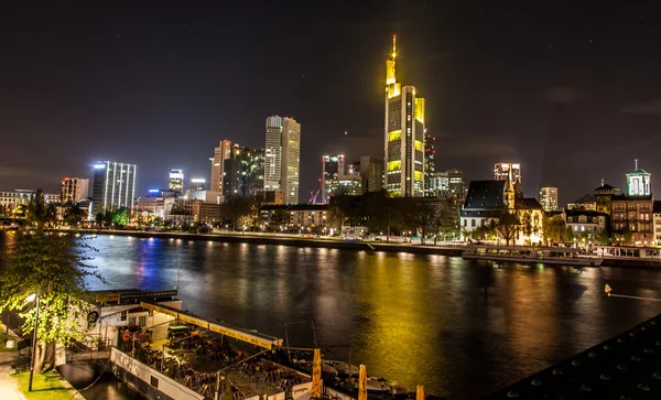 Frankfurt bei Nacht — Stockfoto