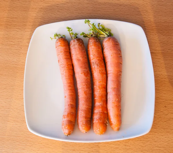 Cuatro zanahorias — Foto de Stock