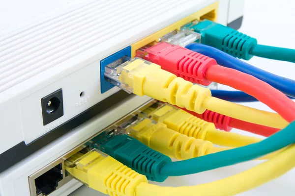 Router und Kabel wechseln — Stockfoto