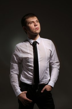 yakışıklı erkek resmi gömlek
