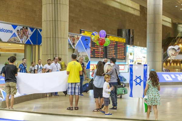 Tel-Aviv - airoport - 21 juli - Israël, 2014 Stockafbeelding