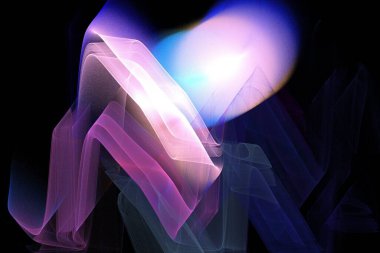 soyut arkaplan, 3 boyutlu illüstrasyon, grafik ve tasarım sanat projeleri için çok renkli fraktal eşsiz kompozisyon. Yüksek kalite