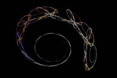 soyut arkaplan, 3 boyutlu illüstrasyon, grafik ve tasarım sanat projeleri için çok renkli fraktal eşsiz kompozisyon. Yüksek kalite
