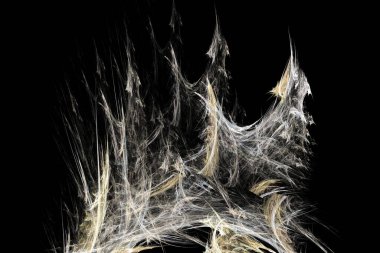 Soyut arkaplan, 3 boyutlu illüstrasyon, grafik ve tasarım sanat projeleri için siyah çok renkli fraktal kompozisyon. Yüksek kalite