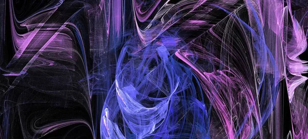 Fondo Abstracto Ilustración Representación Violeta Negro Multicolor Fractal Composición Única —  Fotos de Stock
