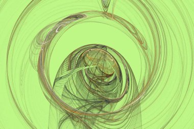 soyut arkaplan renk eğilimleri 2022, 3D illüstrasyon, kahverengi yeşil çok renkli çizgiler, grafik ve tasarım sanat projeleri için fraktal benzersiz kompozisyon. Yüksek kalite 