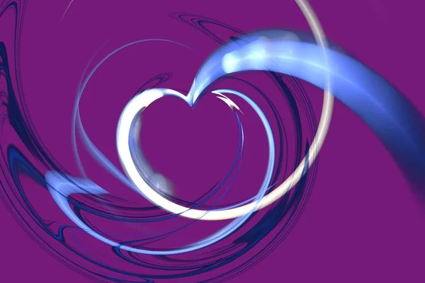 Abstract Background Color Trends 2022 Illustration Heart Rendering Velvet Violet — Stock Photo, Image