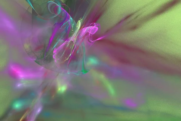 Αφηρημένο φόντο πολύχρωμες τάσεις 2022 τέχνη μοναδική 3D εικονογράφηση πράσινο ροζ φράκταλ σχεδιασμό σύνθεση banner — Φωτογραφία Αρχείου