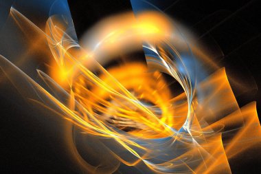 soyut arkaplan renk eğilimleri 2022, sanat özgün 3D illüstrasyon, altın çok renkli fraktal tasarım afişi