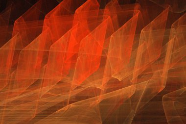 soyut arkaplan renk eğilimleri 2022, sanat özgün 3D illüstrasyon, kırmızı çok renkli fraktal tasarım pankartı